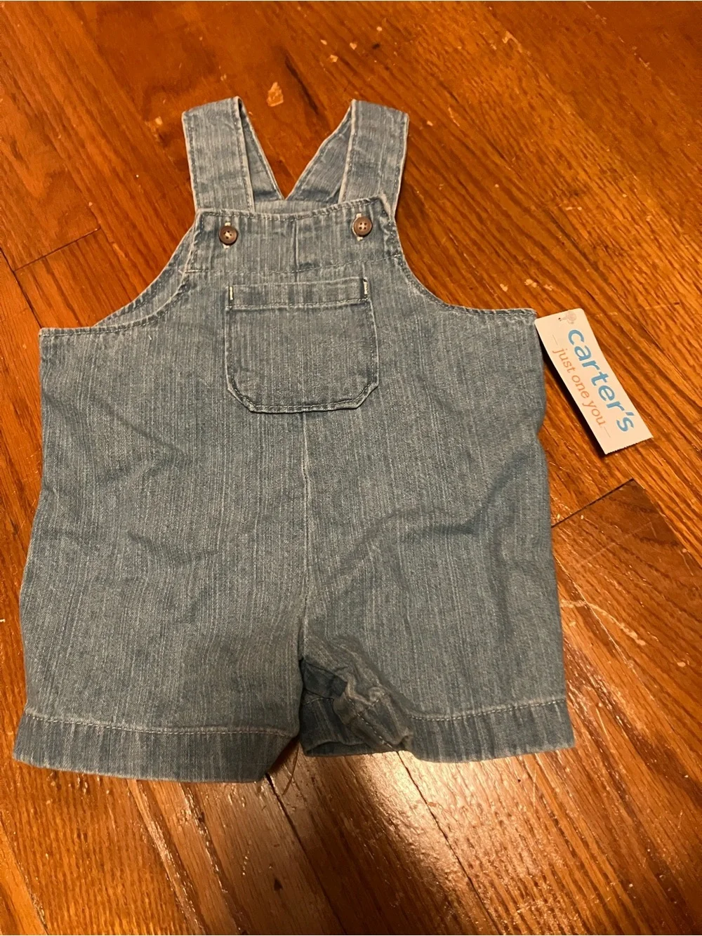 Carter's Light Blue Denim Overalls Shortall